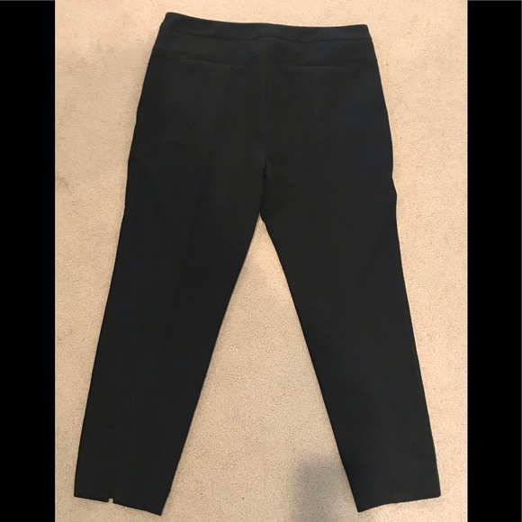 Like new! Black ankle pants w/front slits, size 12 - Picture 2 of 4
